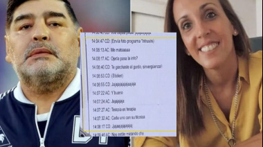 "Te lo garch*ste, sinvergüenza": Los chats que reveló Verónica Ojeda sobre Maradona y su terapeuta