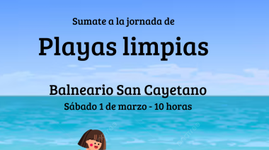 Para cerrar la temporada San Cayetano convoca a sus vecinos a limpiar las playas