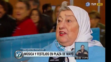Hebe de Bonafini: "Cristina Kirchner es más que Eva Perón"