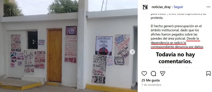 dray fotos, denuncia, penal, Jesuita Cardiel, daños, inseguridad, protesta