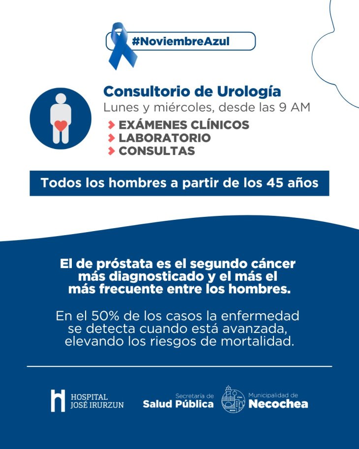 noviembre azul, chequeos, prostaticos, campaña