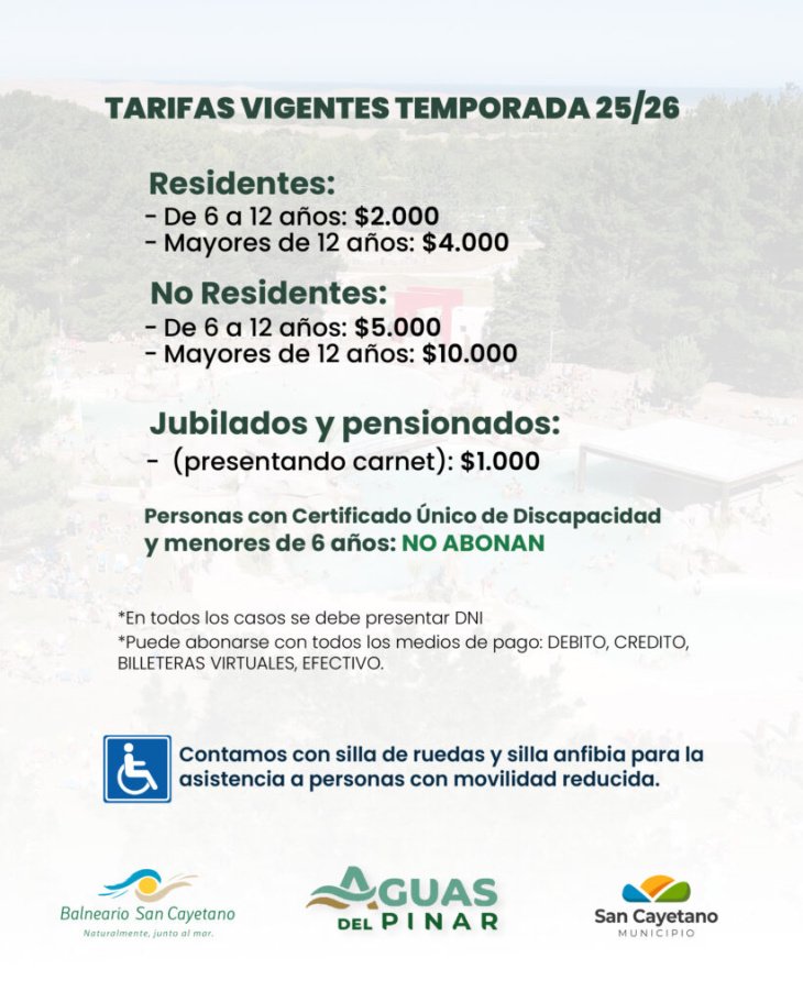 tarifas, Aguas del pinar, San Cayetano