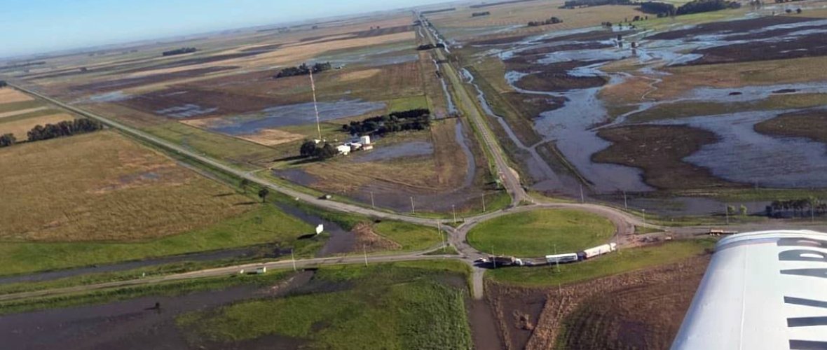 San Cayetano abriría un desvío provisorio entre Energía y Necochea ante el anegamiento de la Ruta 228