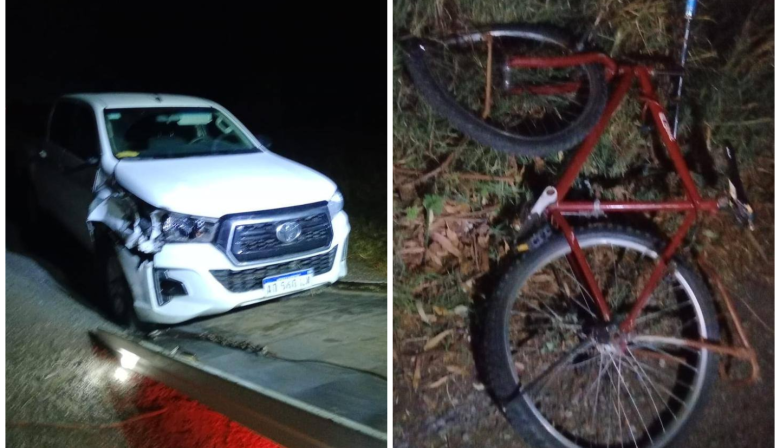 Un ciclista fue hospitalizado tras ser embestido por una camioneta en ...
