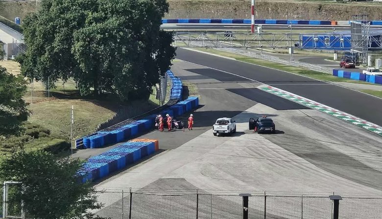 Franco Colapinto sufrió un fuertes accidente durante los test de F1 en Hungría, pero se encuentra fuera de peligro