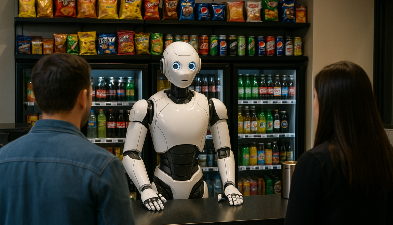 El futuro llegó: Un kiosco es atendido por robots en Los Ángeles