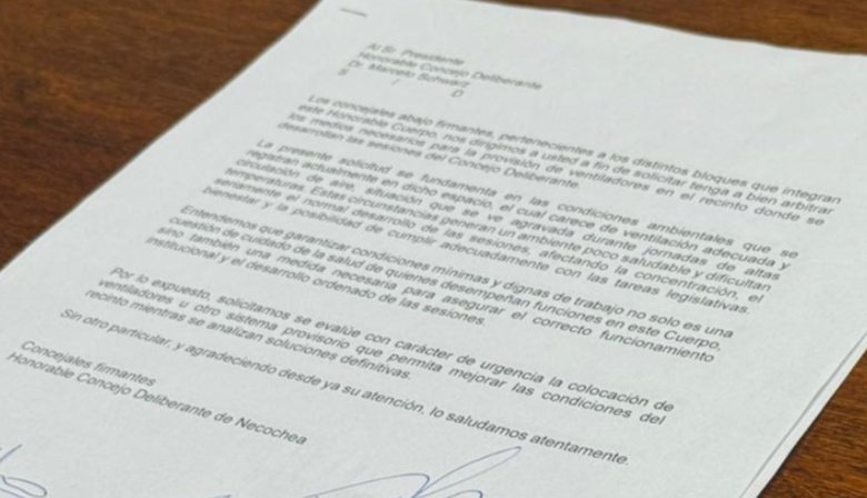 Los concejales tienen calor y reclaman ventiladores para asegurar su "correcto funcionamiento institucional"