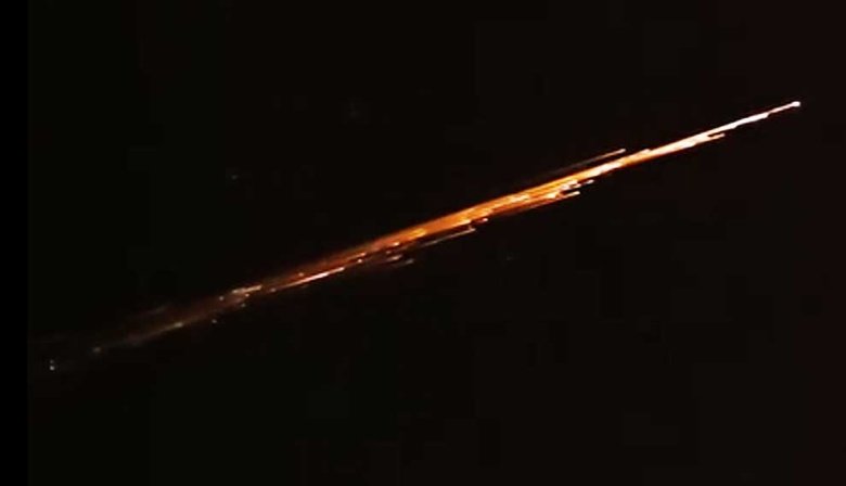 Impactante estela en el cielo: Restos de un cohete chino cruzaron Río Negro en la madrugada