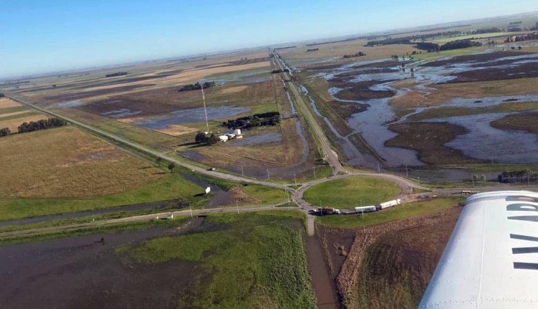San Cayetano abriría un desvío provisorio entre Energía y Necochea ante el anegamiento de la Ruta 228