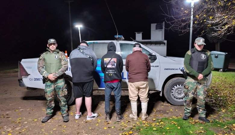 Detuvieron en San Cayetano a 3 cazadores furtivos de Mar del Plata