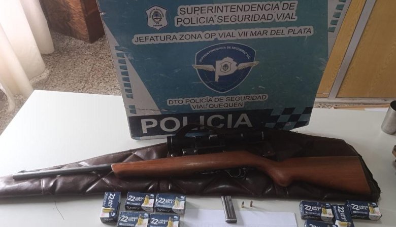 Aprehendieron a un hombre con una carabina y 457 municiones en la Ruta 228