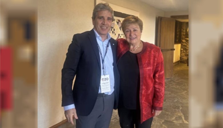 Luis Caputo se reunió con Kristalina Giorgieva del FMI en el G20