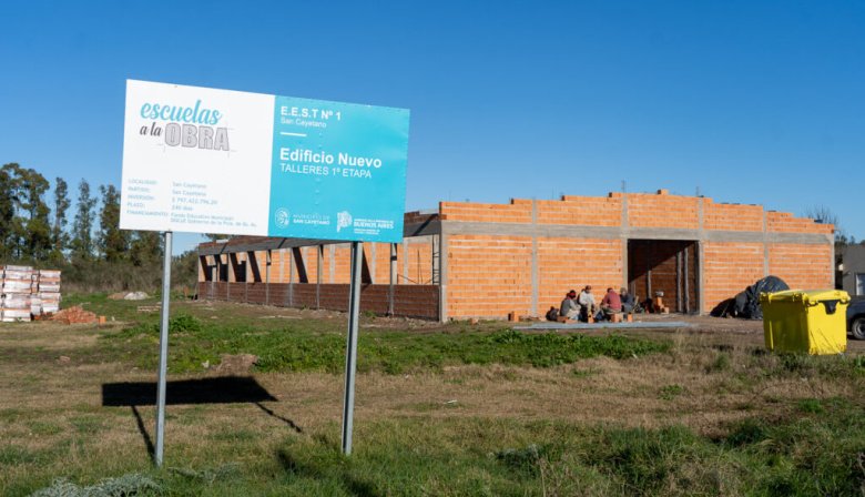 La construcción de la Escuela Técnica de San Cayetano alcanzó el 19 por ciento