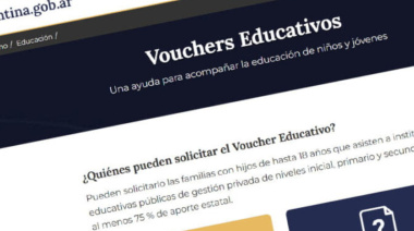 Vouchers Educativos: Quedan sólo dos días para inscribirse