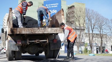 Más LED's y bacheos en el centro: La Muni despliega su campaña con tareas de mantenimiento