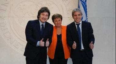 La directora del FMI se reunió con Milei y con Caputo y dijo que "la Argentina va en la dirección correcta"