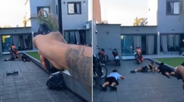 Video: Allanamiento en una pool party terminó en un feroz tiroteo y un delincuente muerto