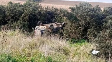 Vuelco en la Ruta 55: Una familia de Lobería sufrió un accidente cerca de Balcarce