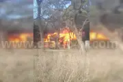 Un incendio devoró una cabaña en la zona de Villa Zabala