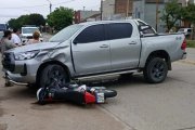 Motociclista herido tras chocar contra una camioneta en Quequén