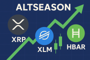 Arrancó la "altseason" de las criptomonedas: XRP, XLM y HBAR lideran la impresionante subida del mercado
