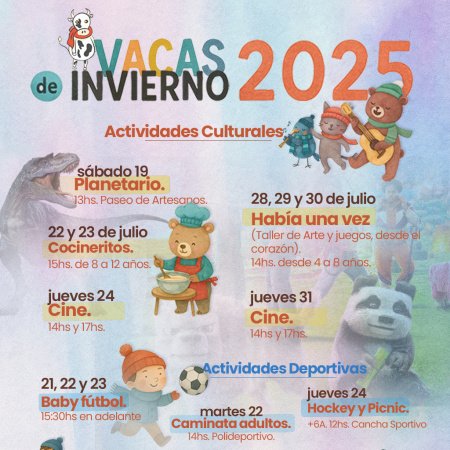 Nutrida agenda de actividades para chicos en San Cayetano por las vacaciones de invierno