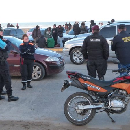 Tránsito, Transporte, Prevención, Guardaparques, Defensa Civil, DDI, GAD y Caballería para hacer controles de tránsito en Necochea