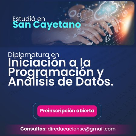 San Cayetano suma una nueva diplomatura en programación y análisis de datos junto a la UBA