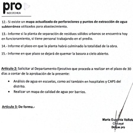 Otro problema legal para la Muni: Piden informes en el HCD por la contaminación de las napas de agua con el basurero