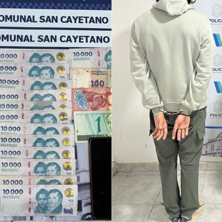 Lo detuvieron en San Cayetano con 29 porros armados