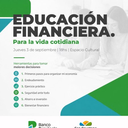 San Cayetano ofrece una capacitación gratuita sobre educación financiera